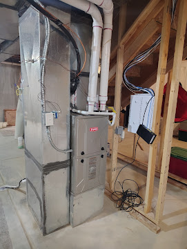 New furnace installation with ductwork in Colorado home by On Time Heat & Air